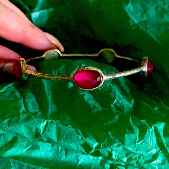 Ippolita Rock Candy Silver Red Pearl Inside Bracelet Not Used - Picture 10 of 16